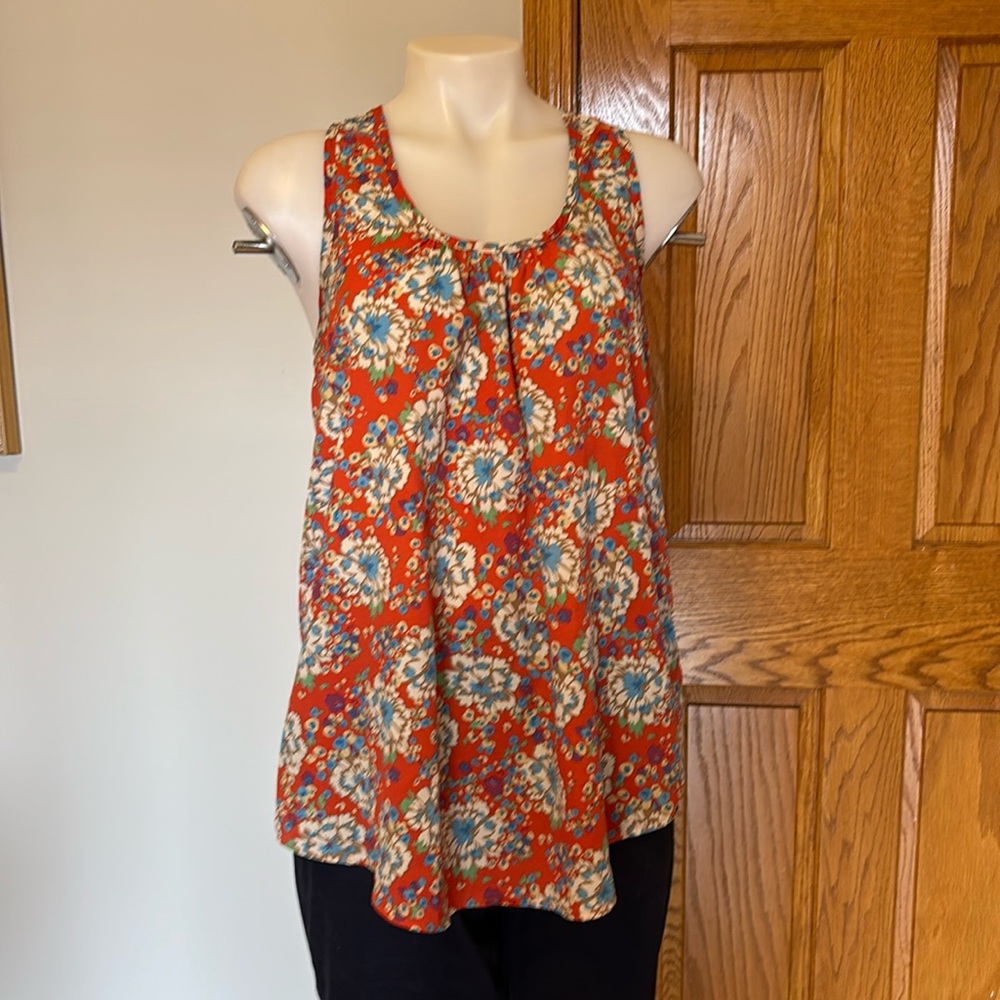 Everly Orange Racer Back Summer top. Size S